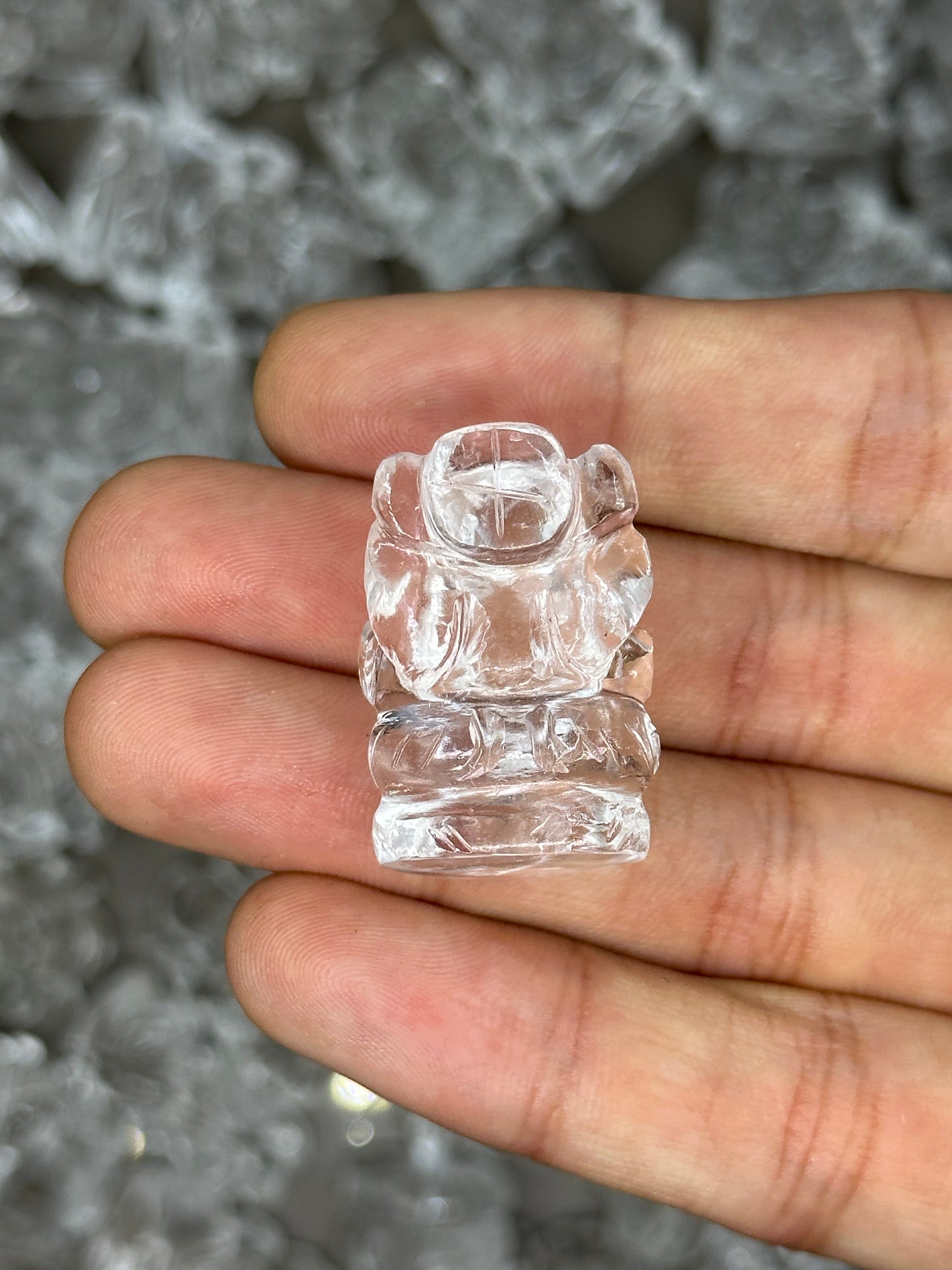 Clear Quartz Ganesha - 1 inch image 10