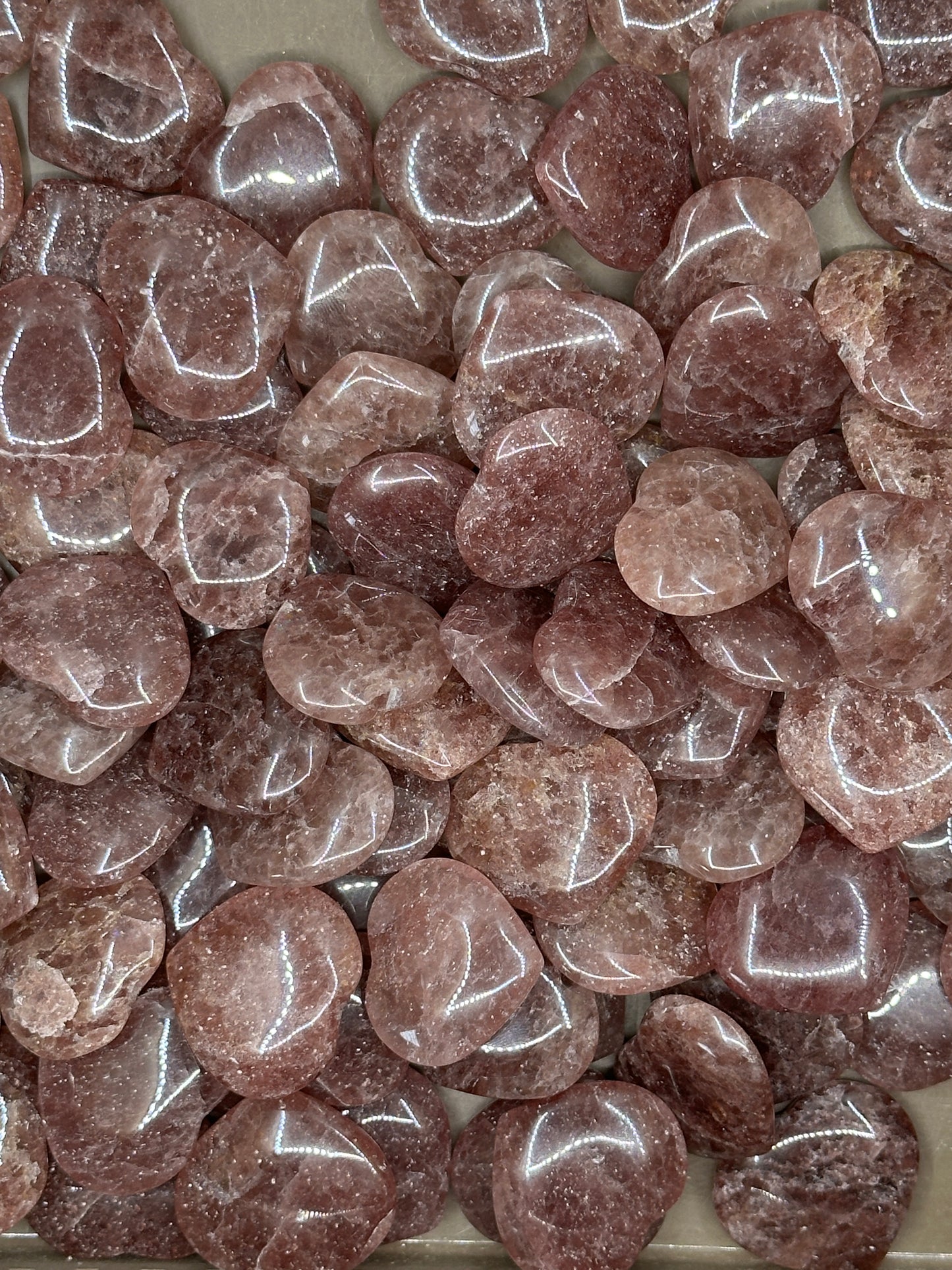 Mini Strawberry Quartz Hearts image 7
