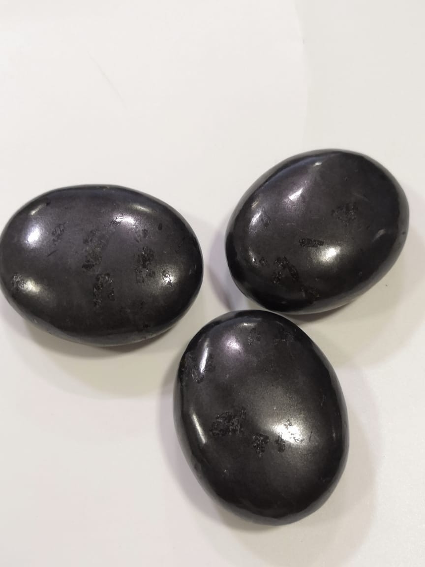 Black Tourmaline Palm Stones image 1