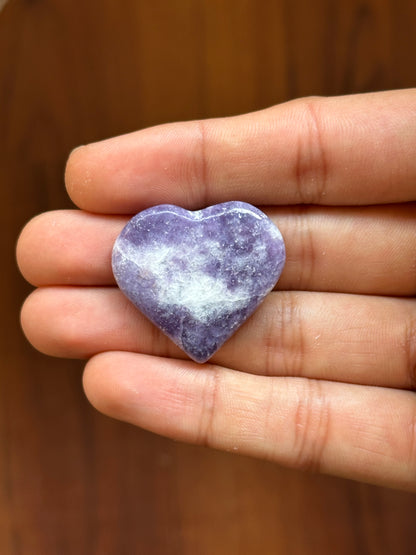 Mini Lepidolite Hearts image 1