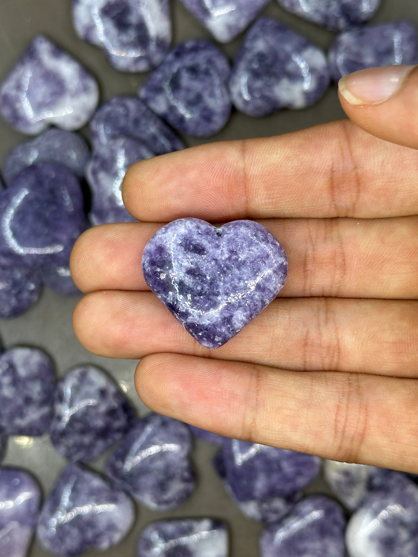 Mini Lepidolite Hearts image 0