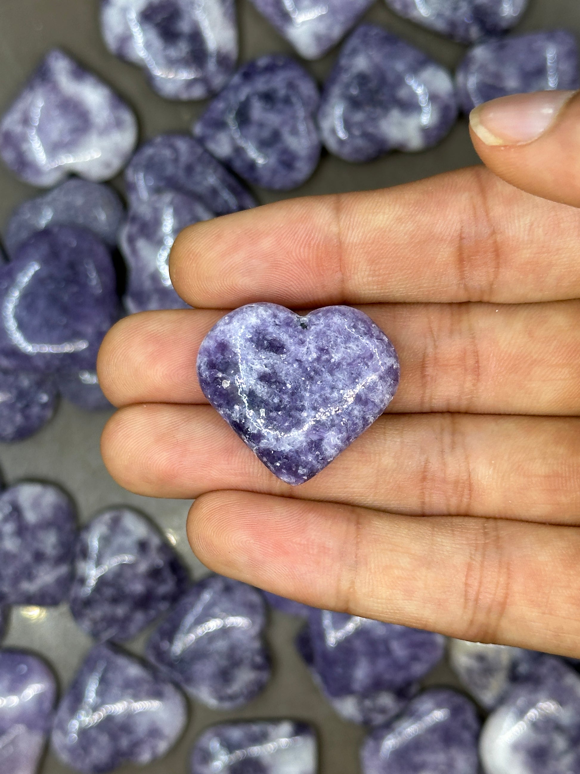 Mini Lepidolite Hearts image 0