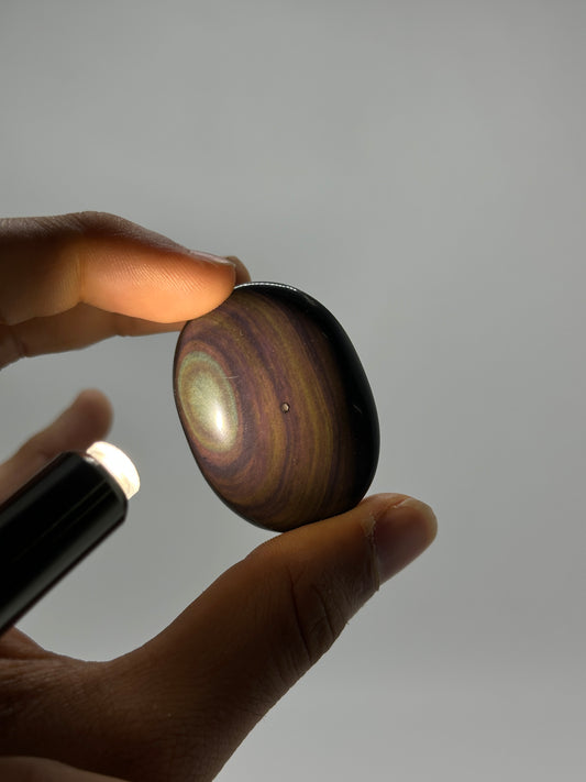 Rainbow Obsidian Worry Stones image 1