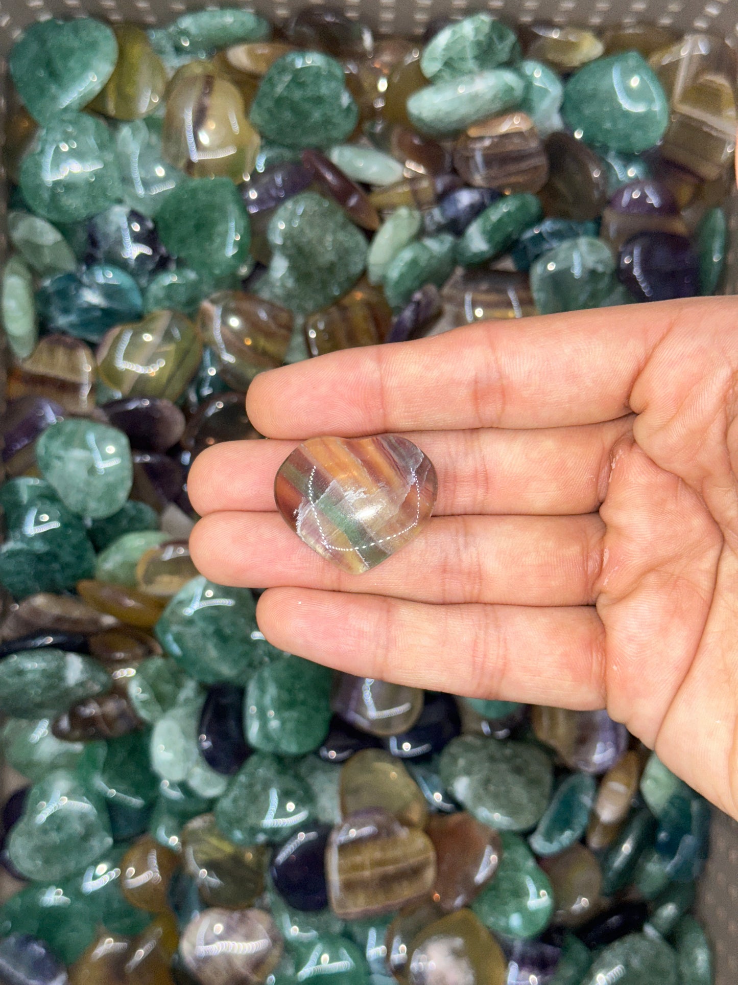 Mini Fluorite Hearts image 8