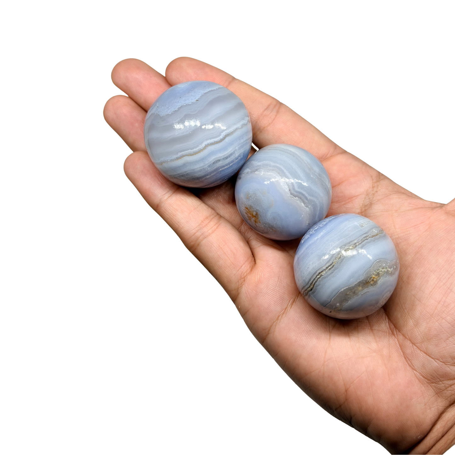 Blue Lace Agate Spheres (1KG)