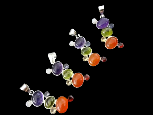 Seven Chakra Pendants 925 Silver image 0
