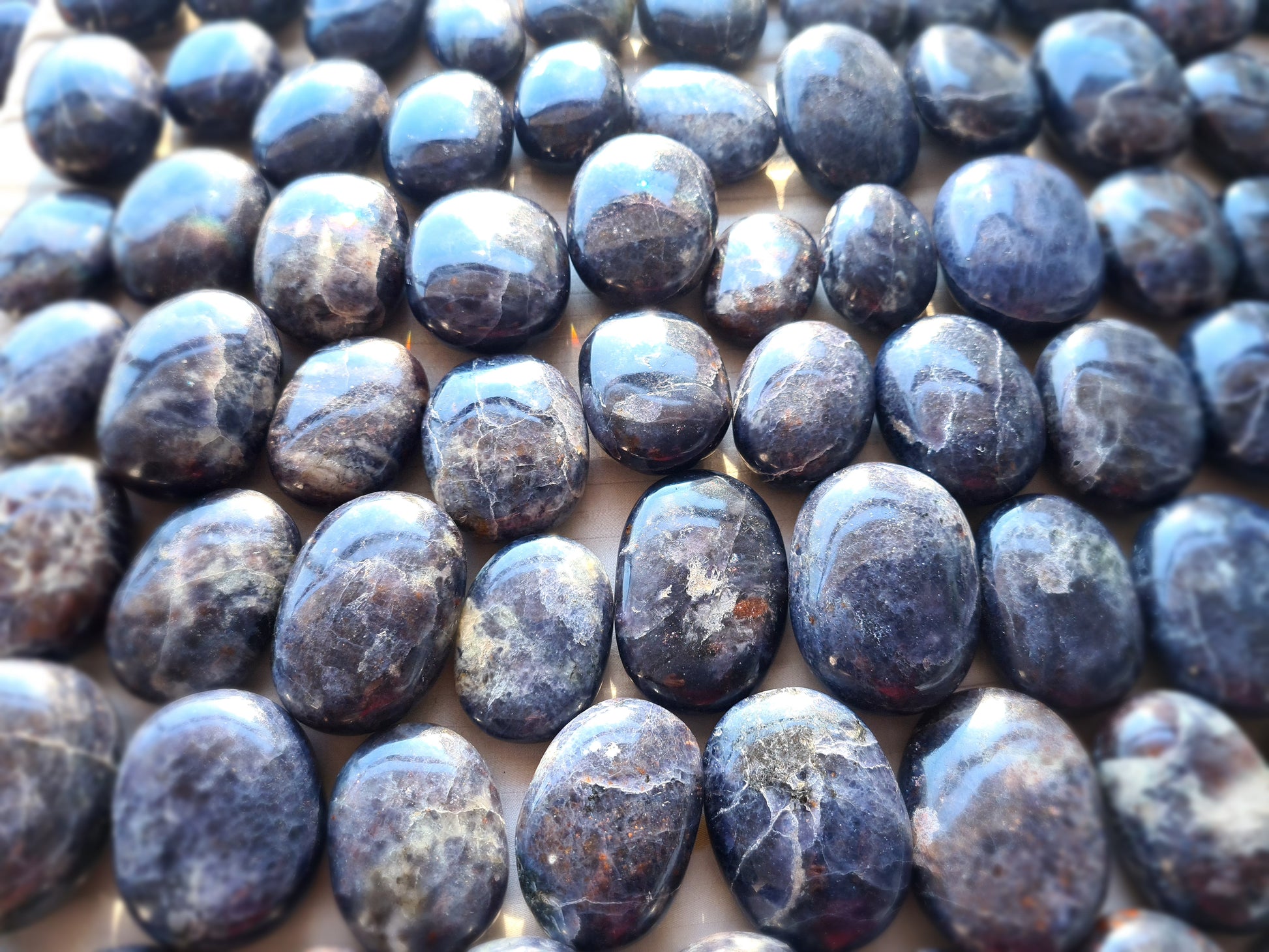 Iolite Sunstone Palm Stones image 2