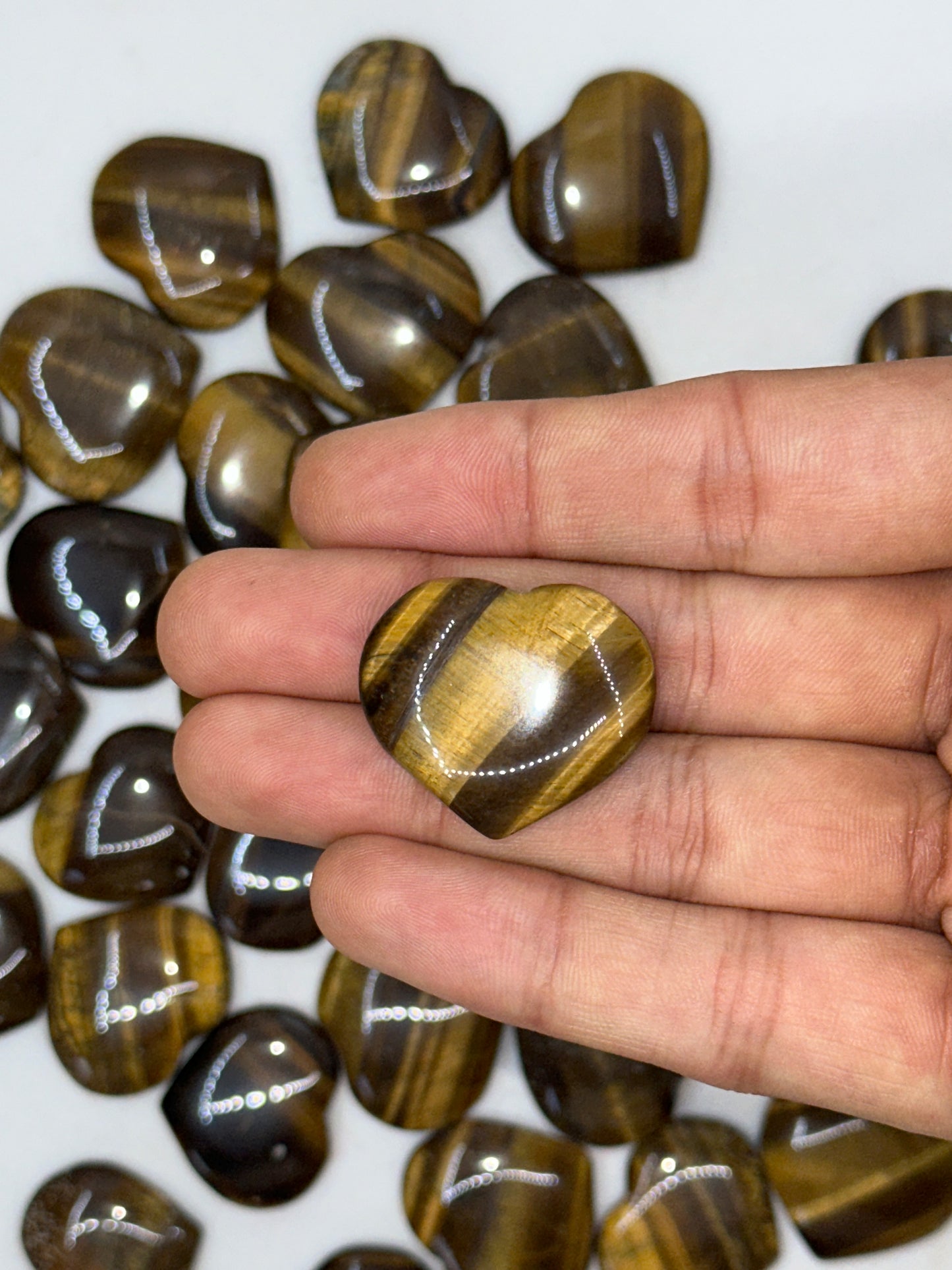 Mini Tiger Eye Hearts image 2