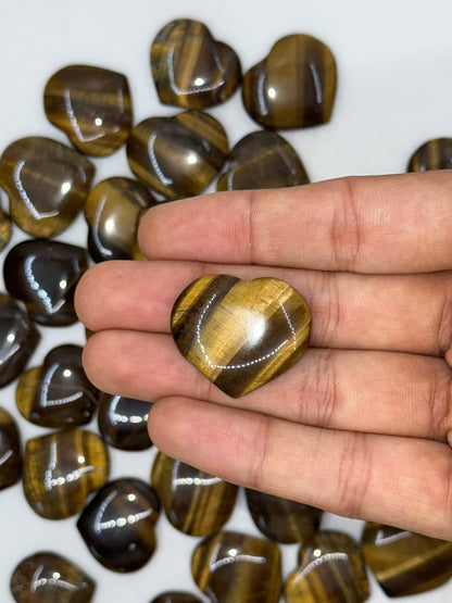 Mini Tiger Eye Hearts image 2