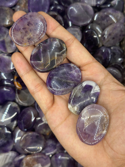 Chevron Amethyst Worry Stones image 7