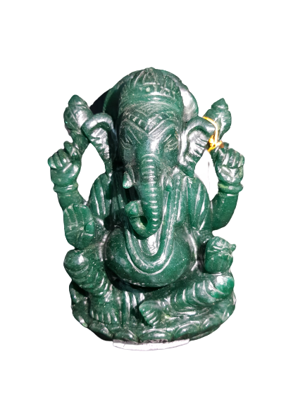 Green Aventurine Ganeshas image 1