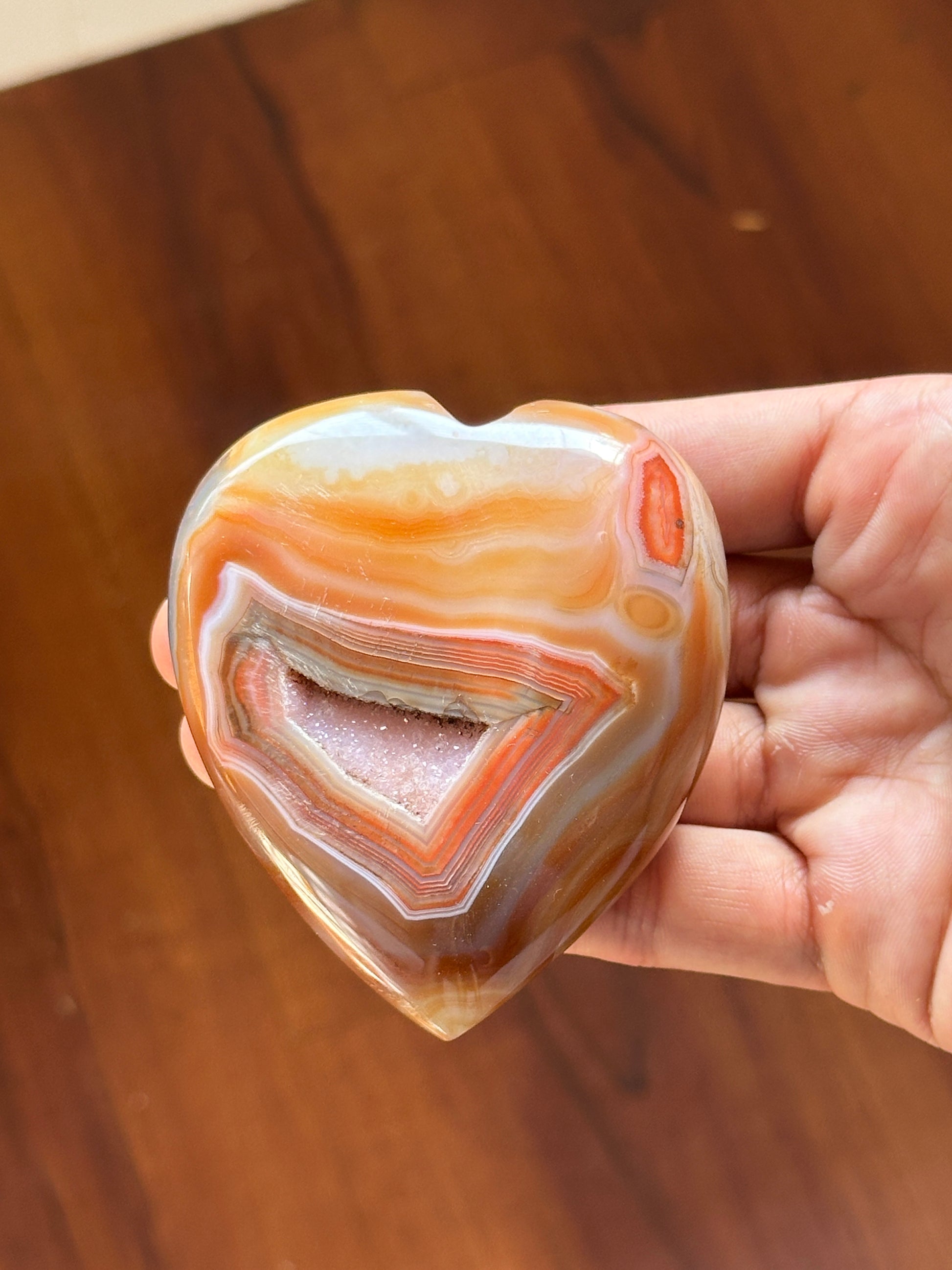 Druzy Carnelian Hearts image 8