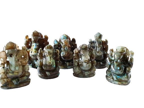 Mini Labradorite Ganeshas image 1