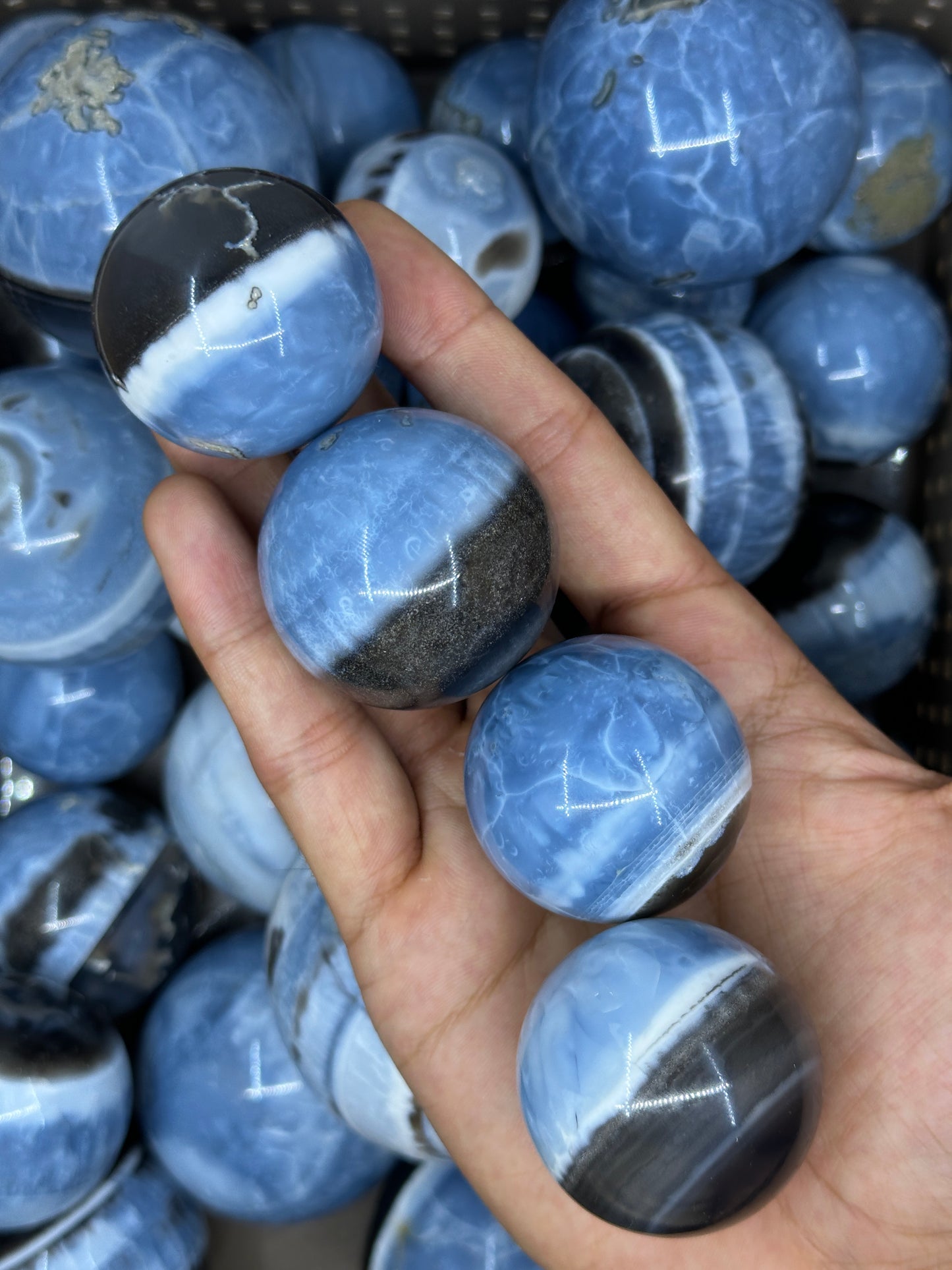 Blue Opal Sphere image 5