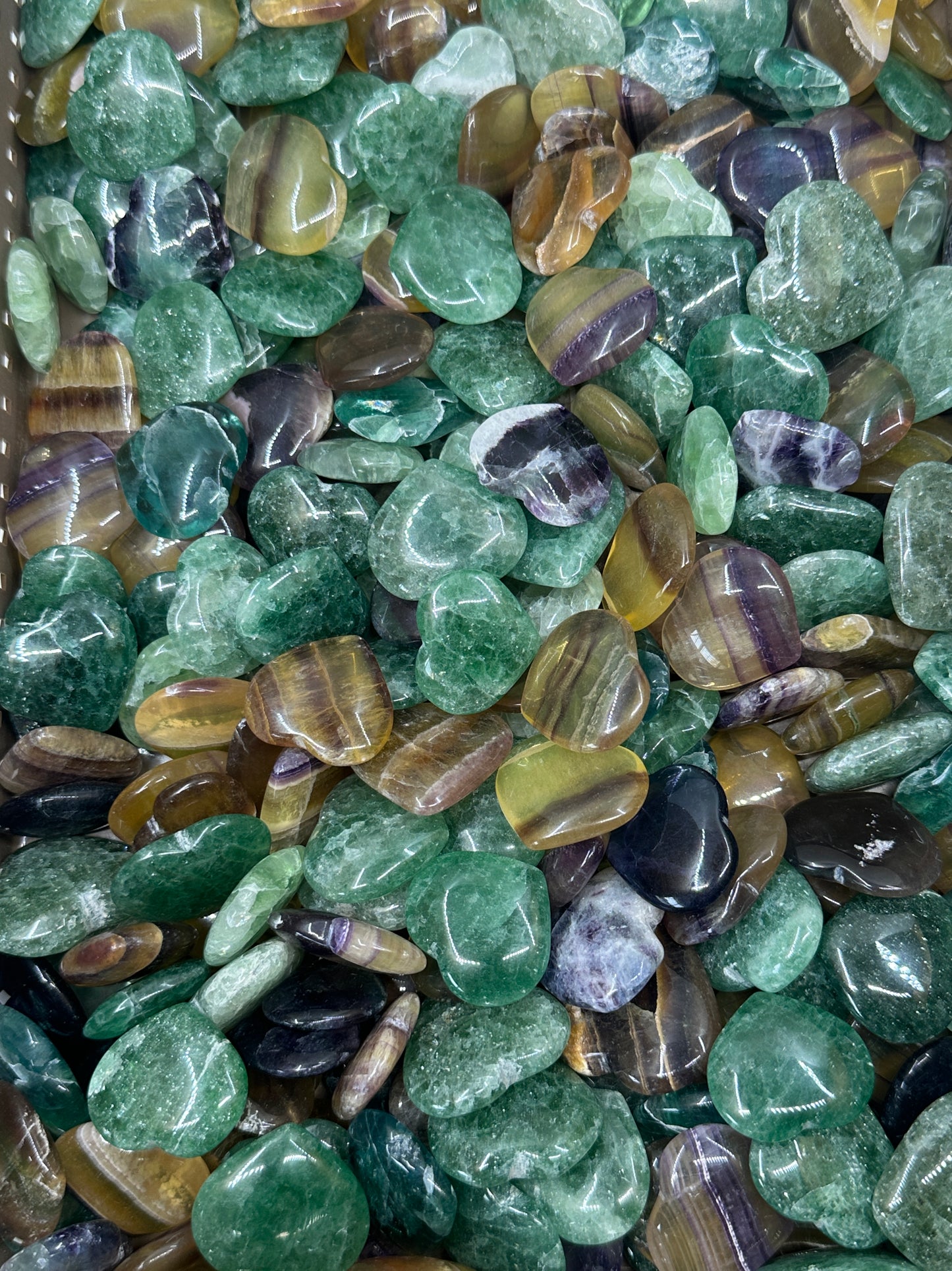Mini Fluorite Hearts image 2