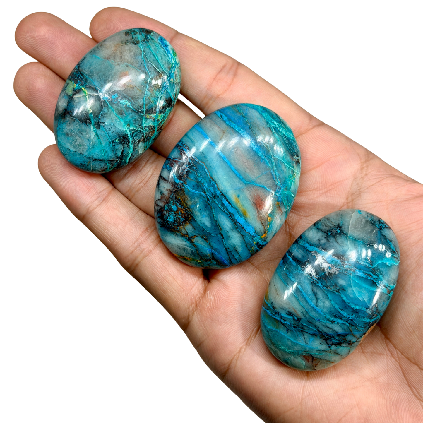 Azurite Shattuckite Palmstones (1KG)