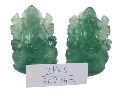 Green Fluorite Mini Ganeshas image 0