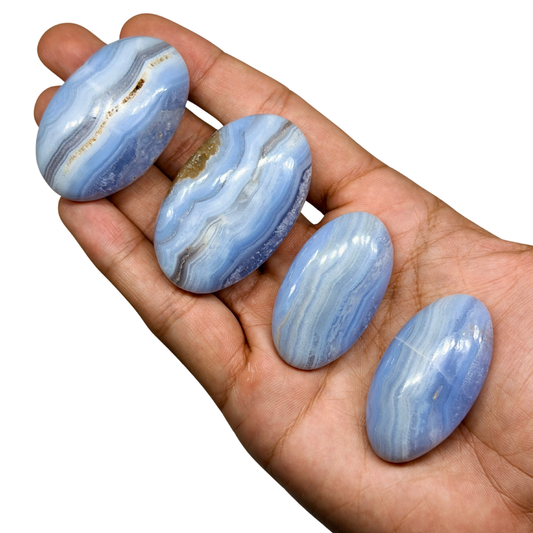 Blue Lace Agate Palmstone (1KG)