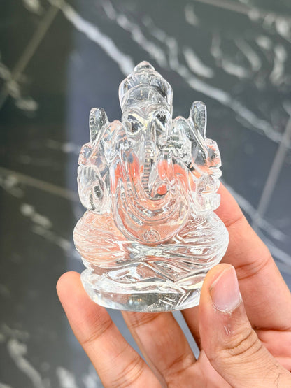 AAA Clarity Clear Quartz Ganesha