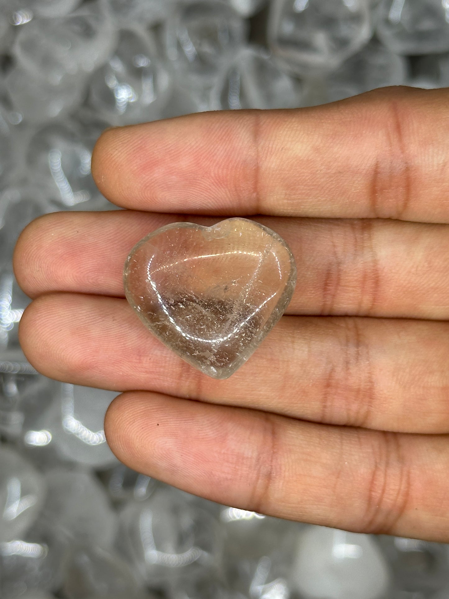 Mini Clear Quartz Hearts image 9