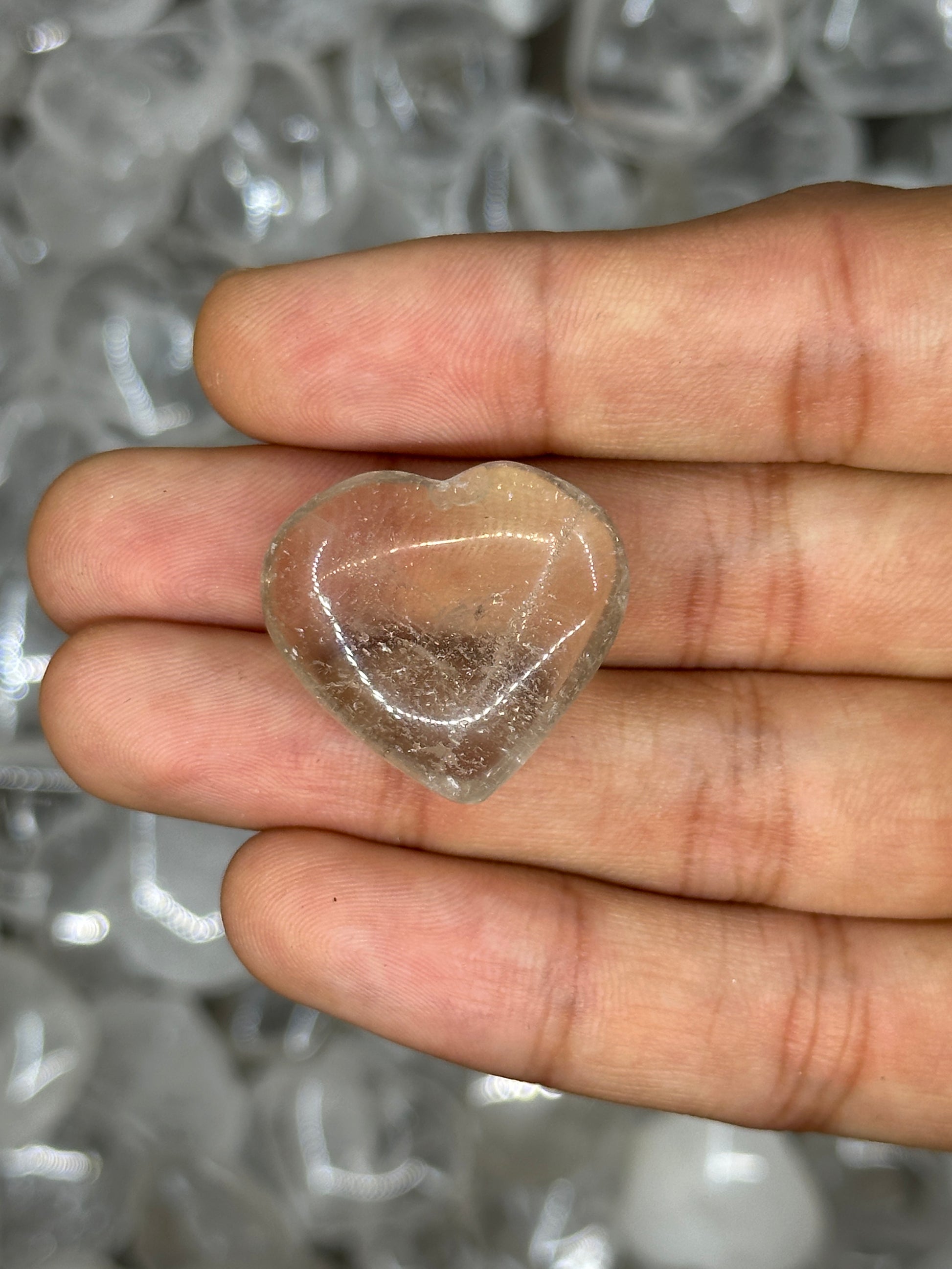 Mini Clear Quartz Hearts image 9