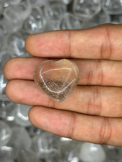 Mini Clear Quartz Hearts image 9