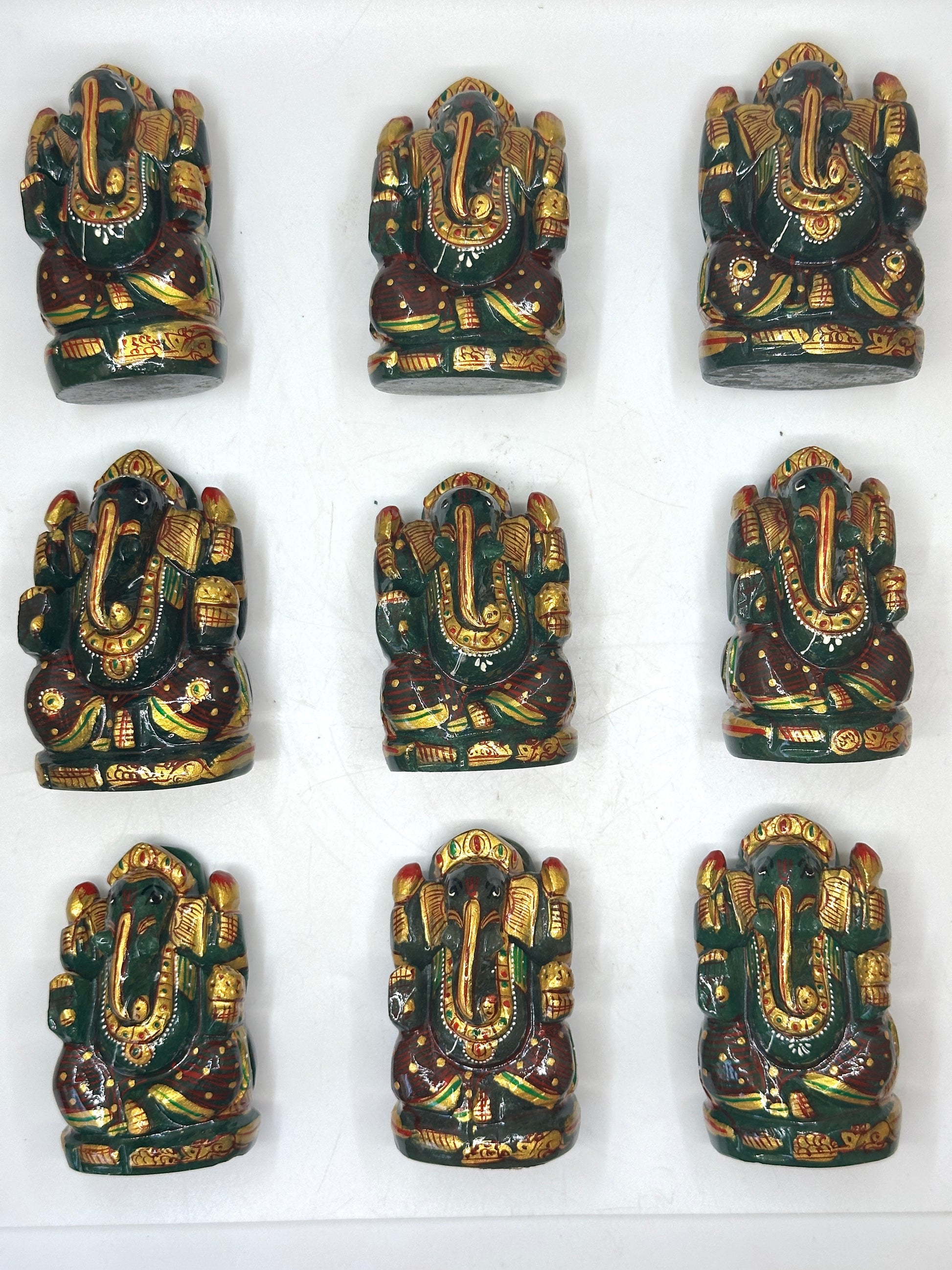 Green Aventurine Painted Ganesha image 3