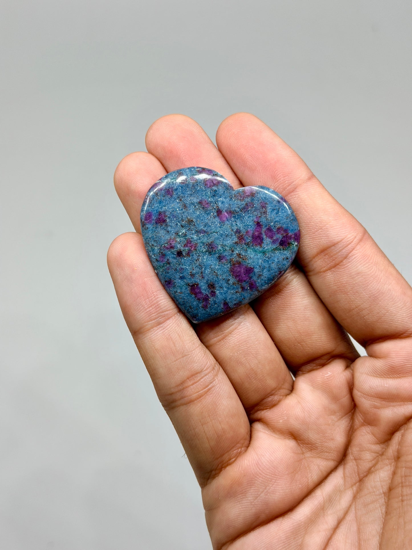 Ruby in Kyanite Mini Heart