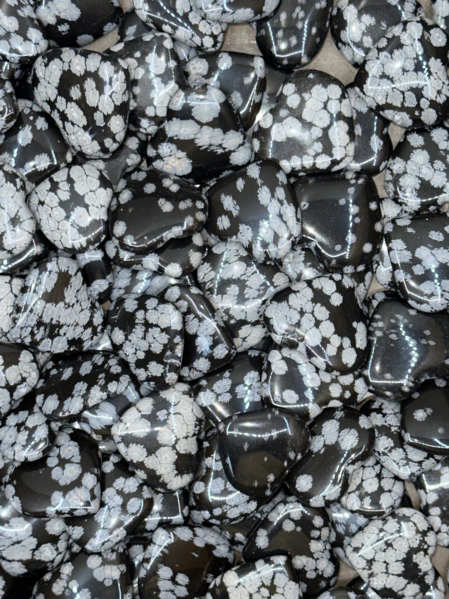 Mini Snowflake Obsidian Hearts image 5