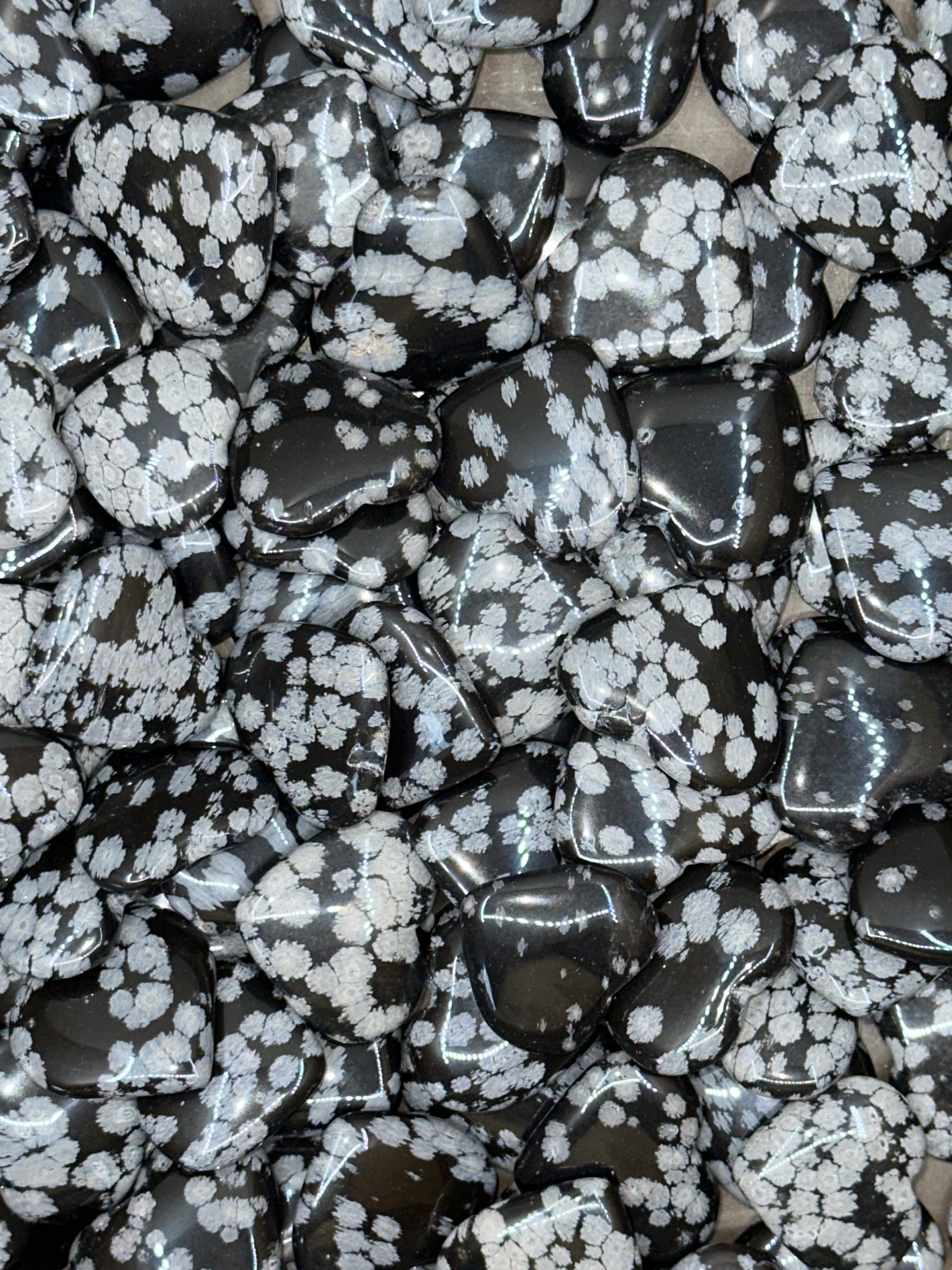 Mini Snowflake Obsidian Hearts image 5
