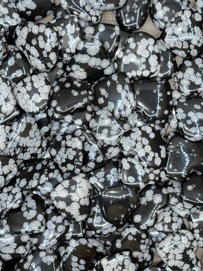 Mini Snowflake Obsidian Hearts image 5