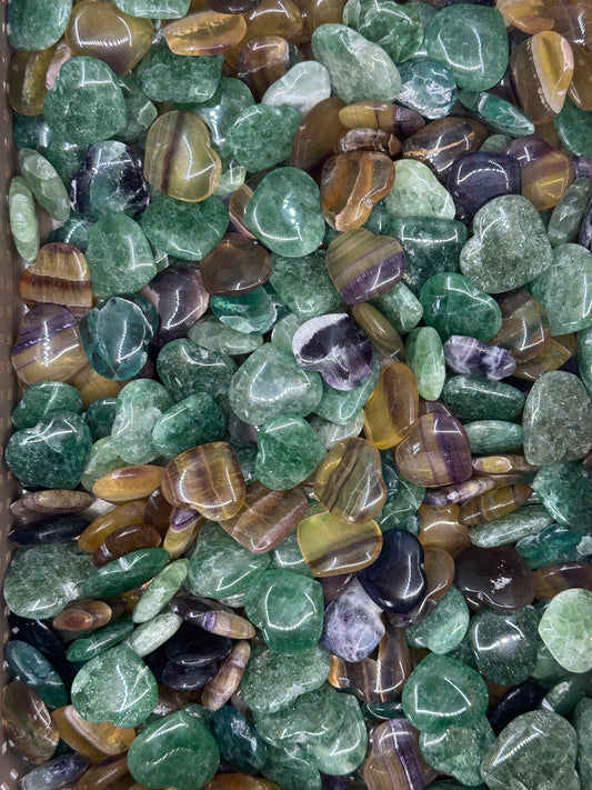Mini Fluorite Hearts image 0