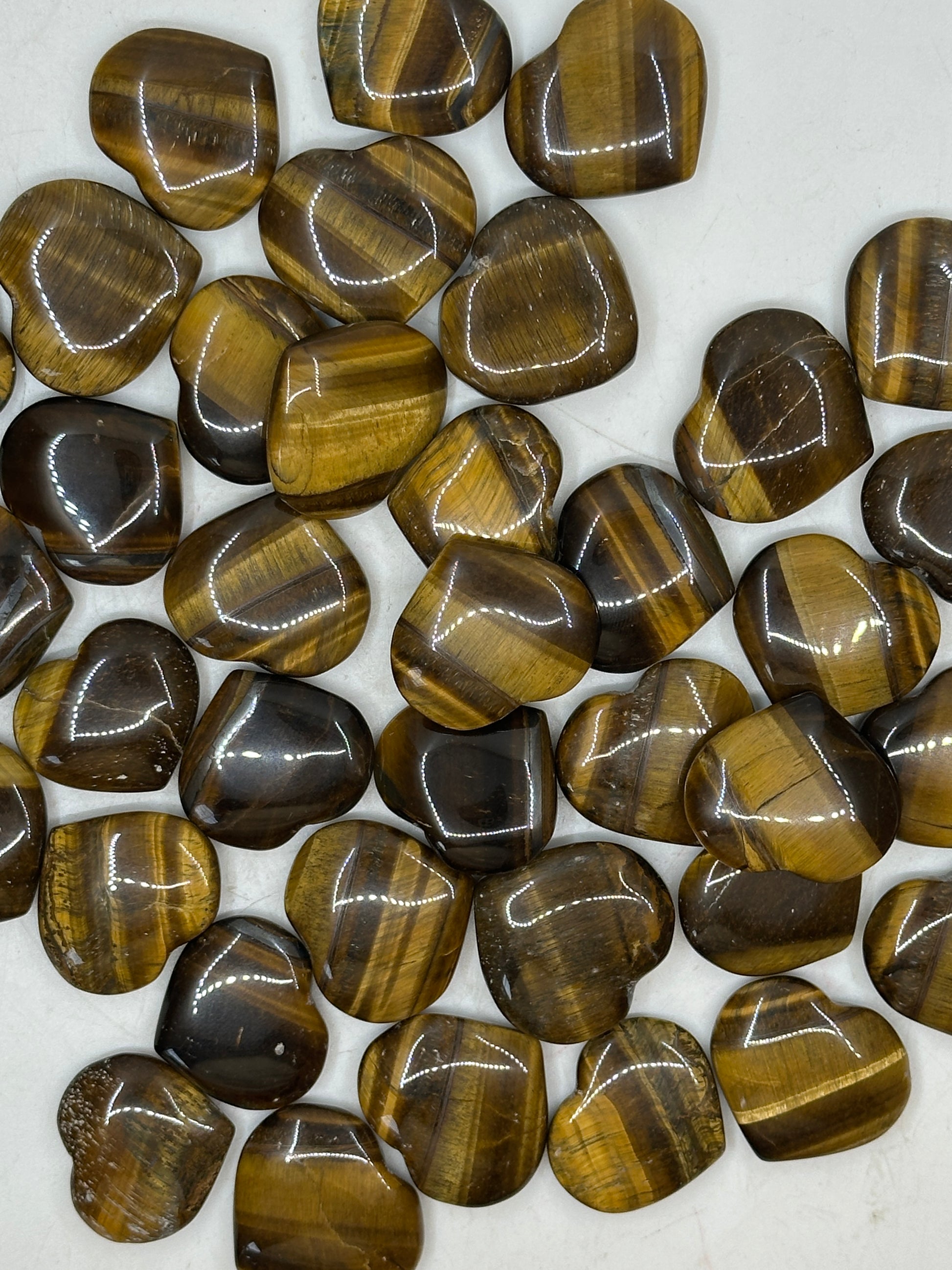 Mini Tiger Eye Hearts image 1