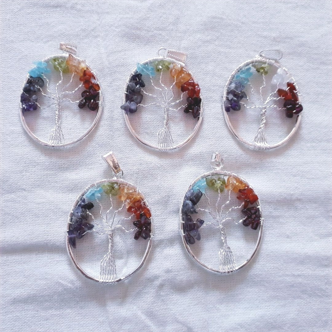 Rainbow Tree of Life Pendants image 4