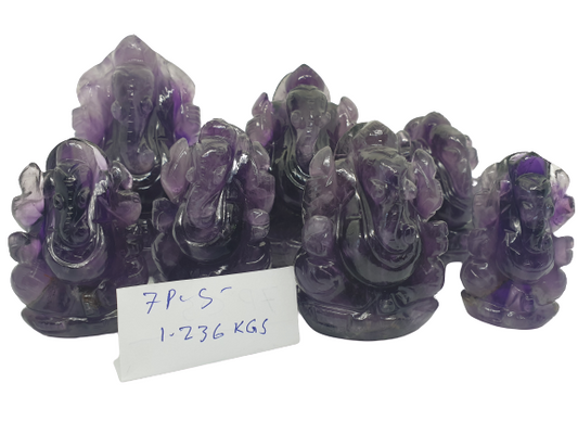 Mini Amethyst Ganeshas image 1