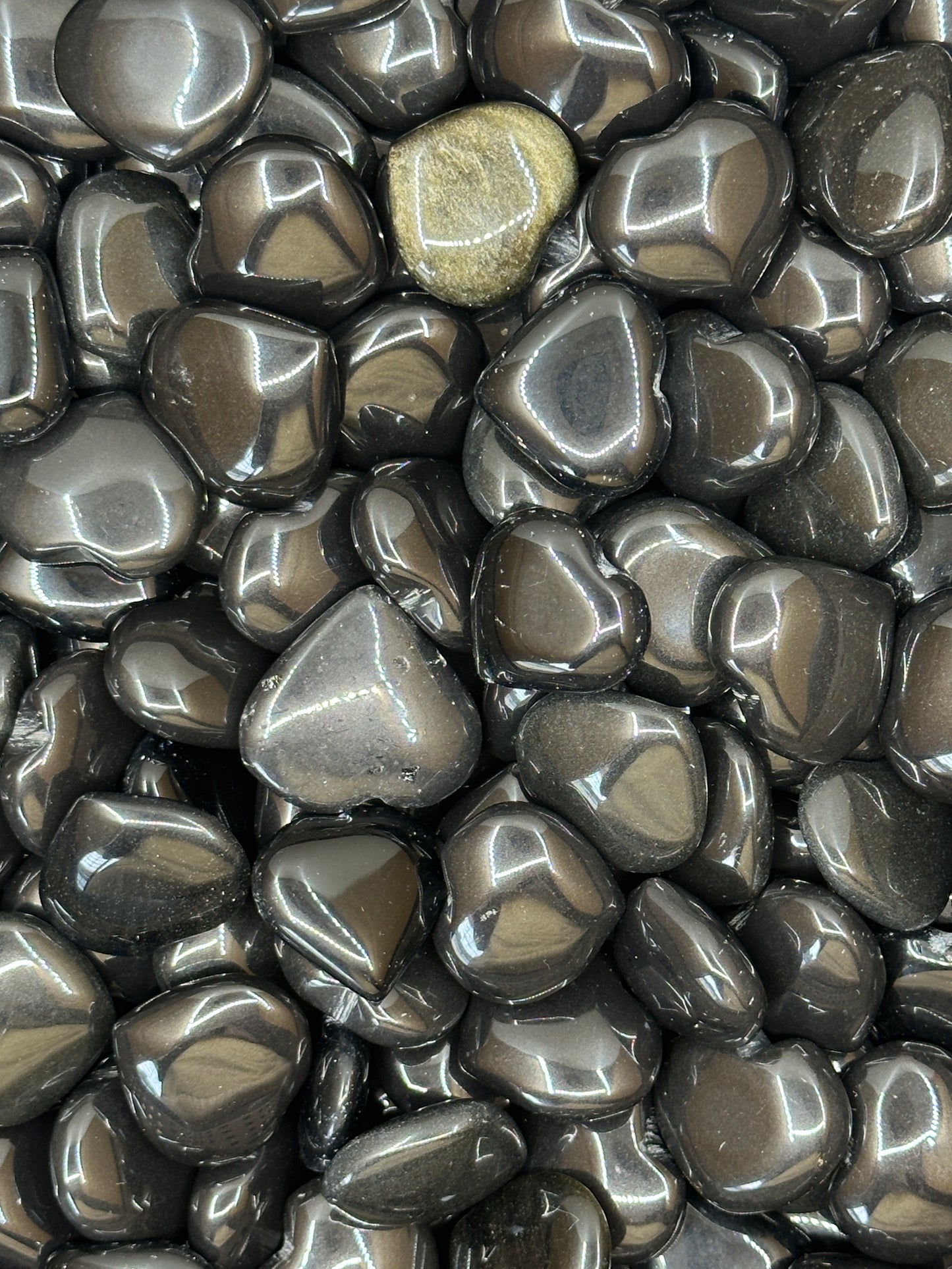 Mini Black Agate Hearts image 3