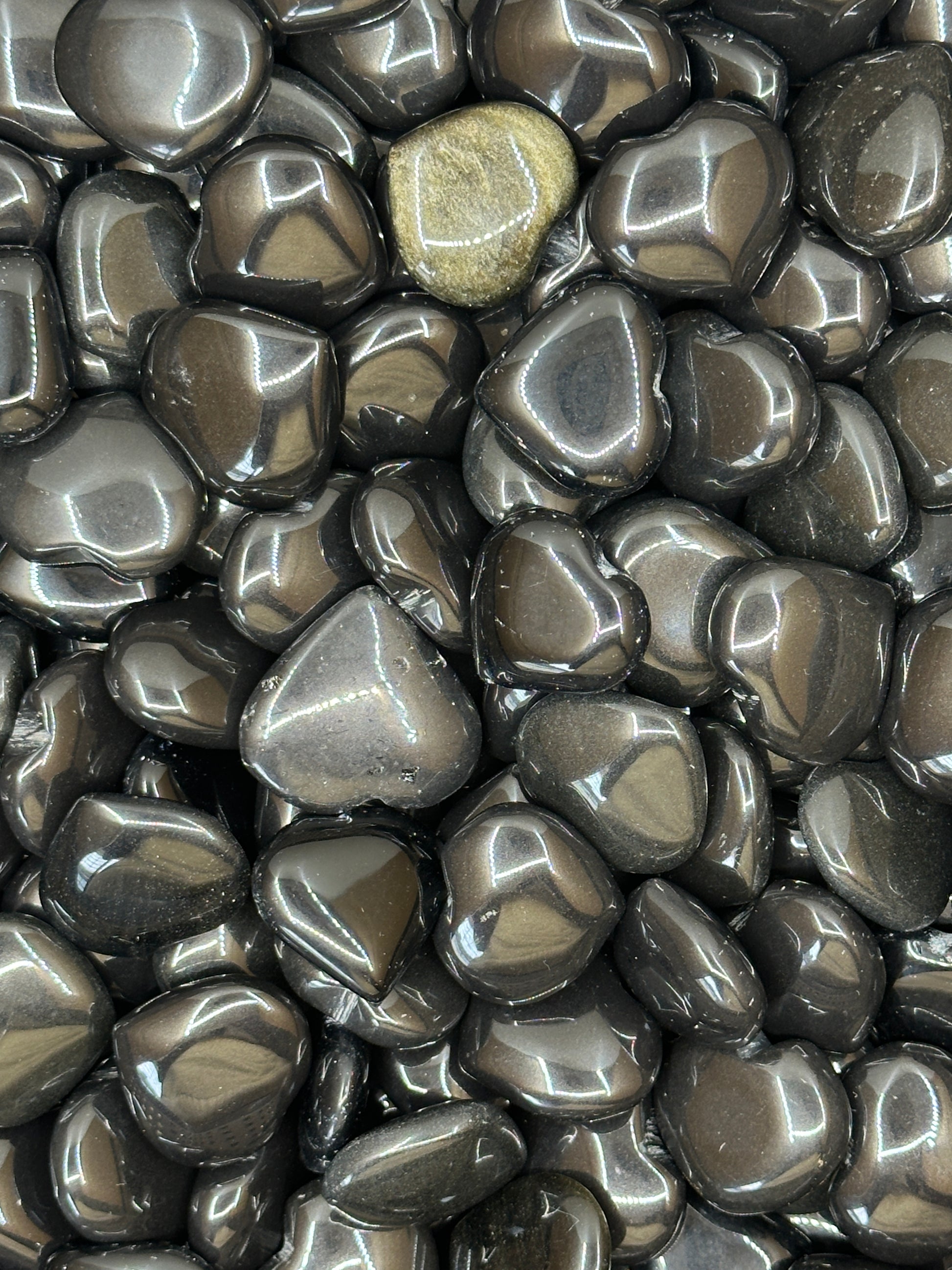 Mini Black Agate Hearts image 3