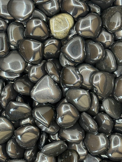 Mini Black Agate Hearts image 3