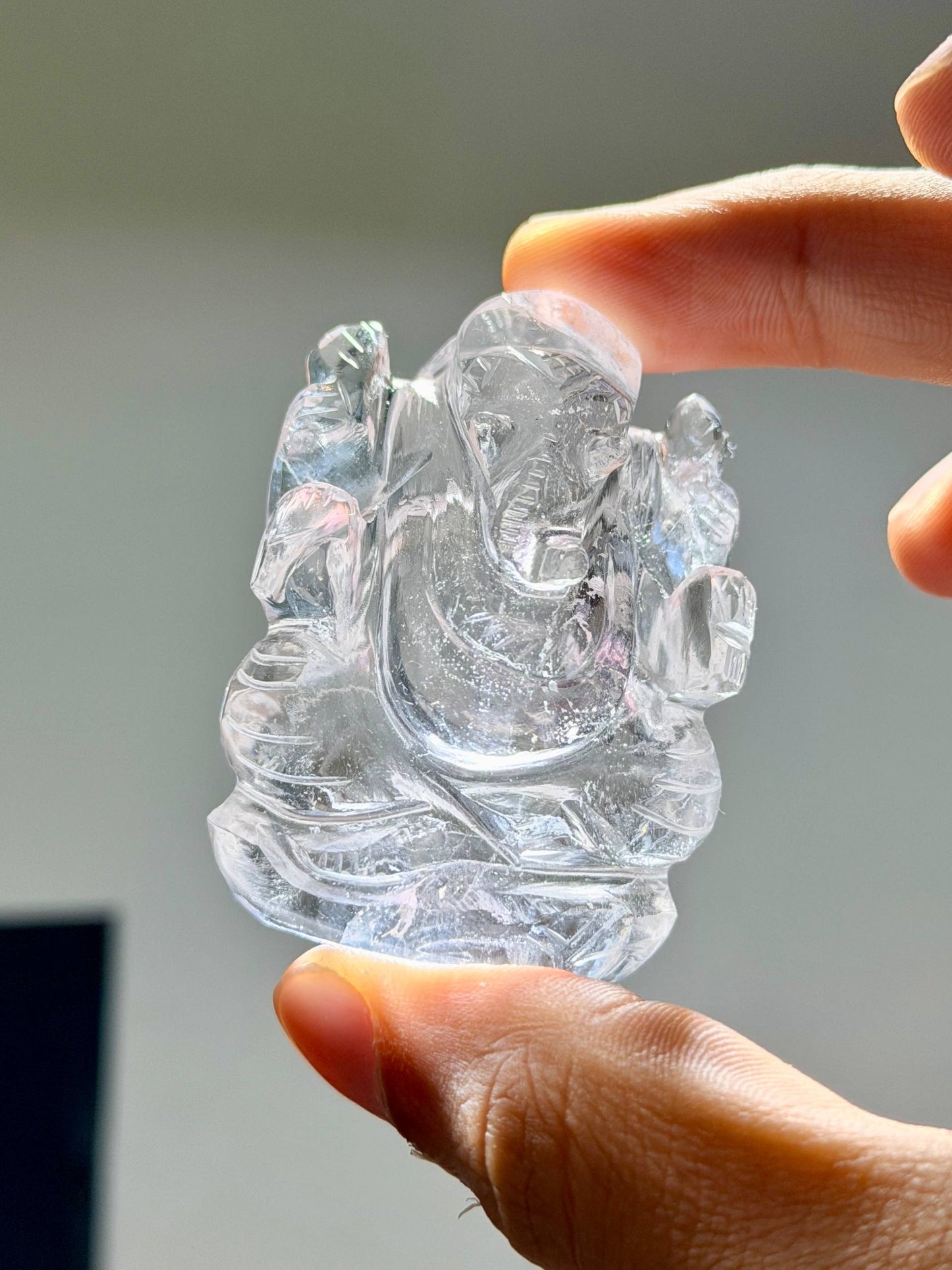 Clear Quartz Ganesha- 2 -2.5 inches
