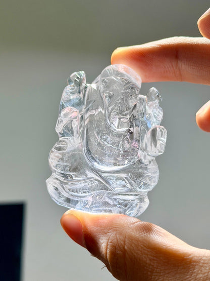 Clear Quartz Ganesha- 2 -2.5 inches