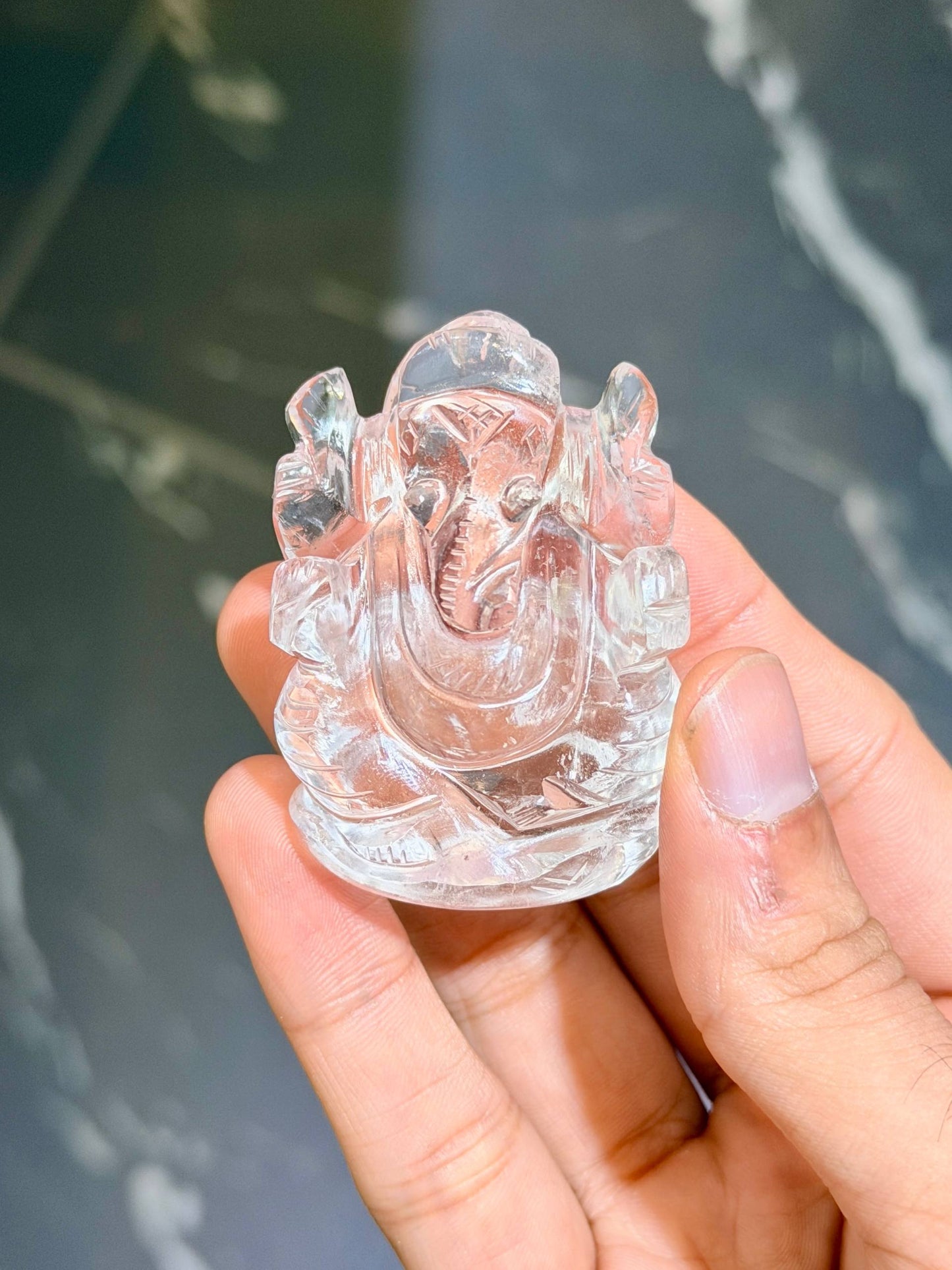Clear Quartz Ganesha- 2 -2.5 inches