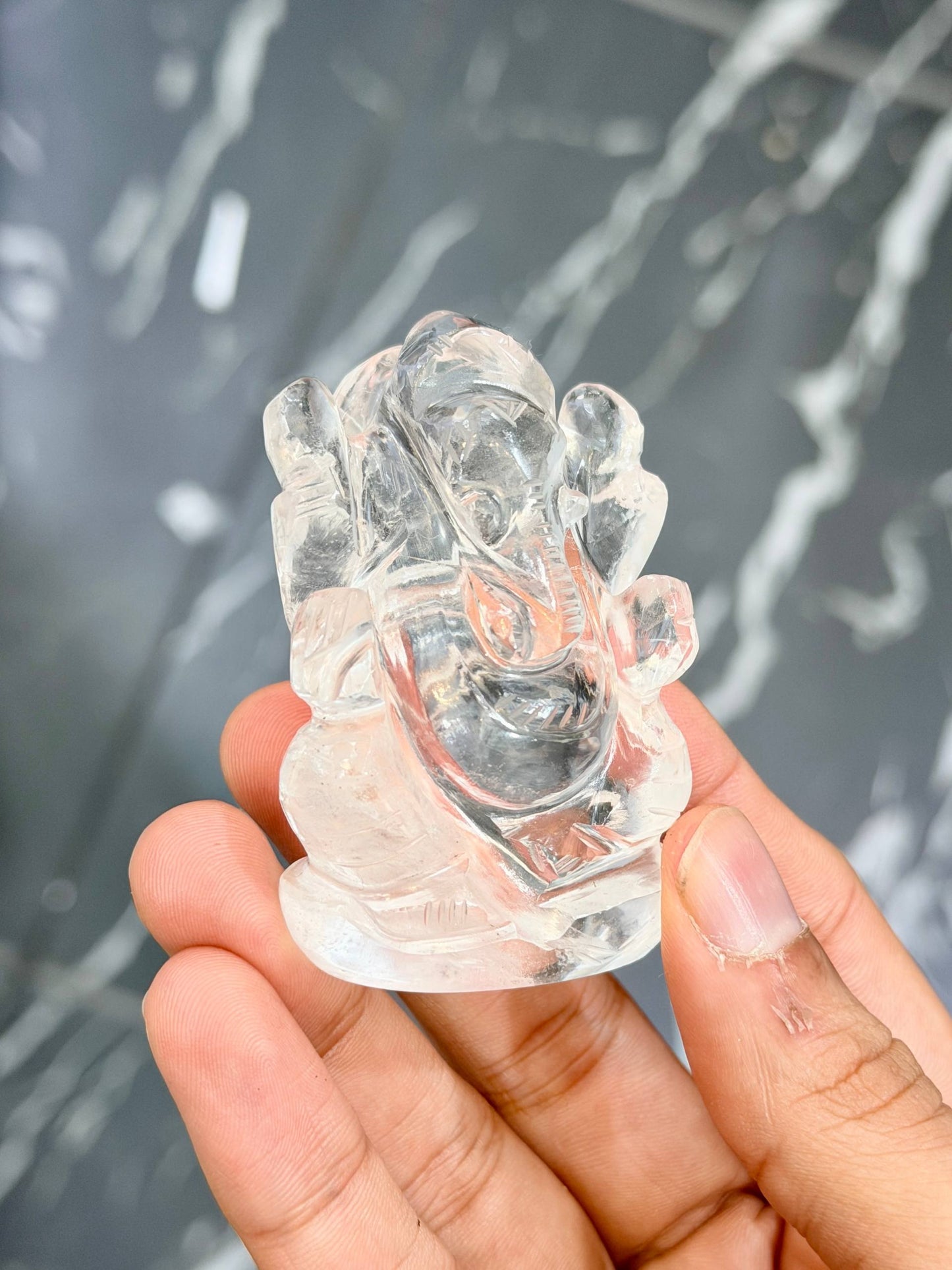 Clear Quartz Ganesha- 2 -2.5 inches
