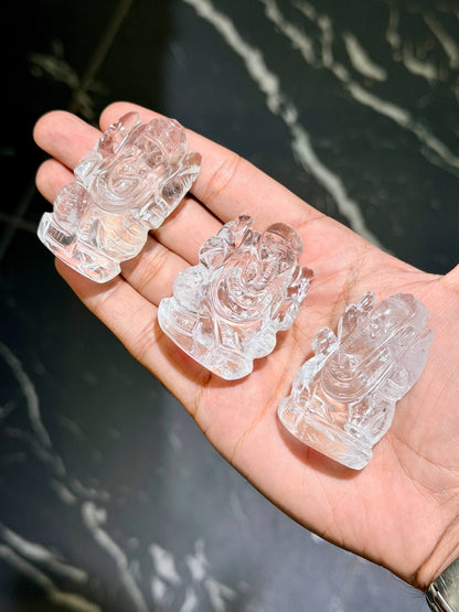 Clear Quartz Ganesha- 2 -2.5 inches
