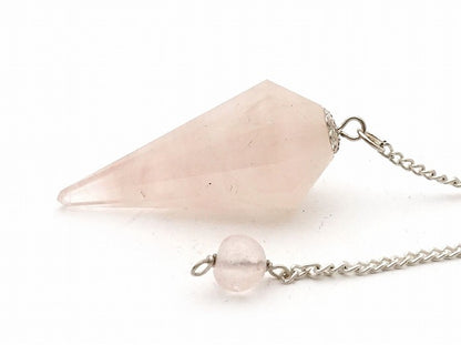 Rose Quartz Pendulum (faceted) image 0