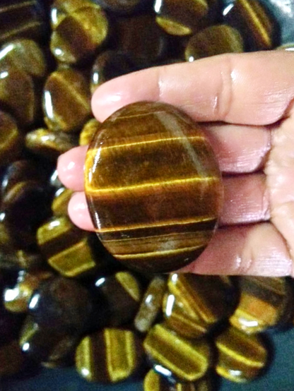 Tiger's Eye Palm Stones image 1