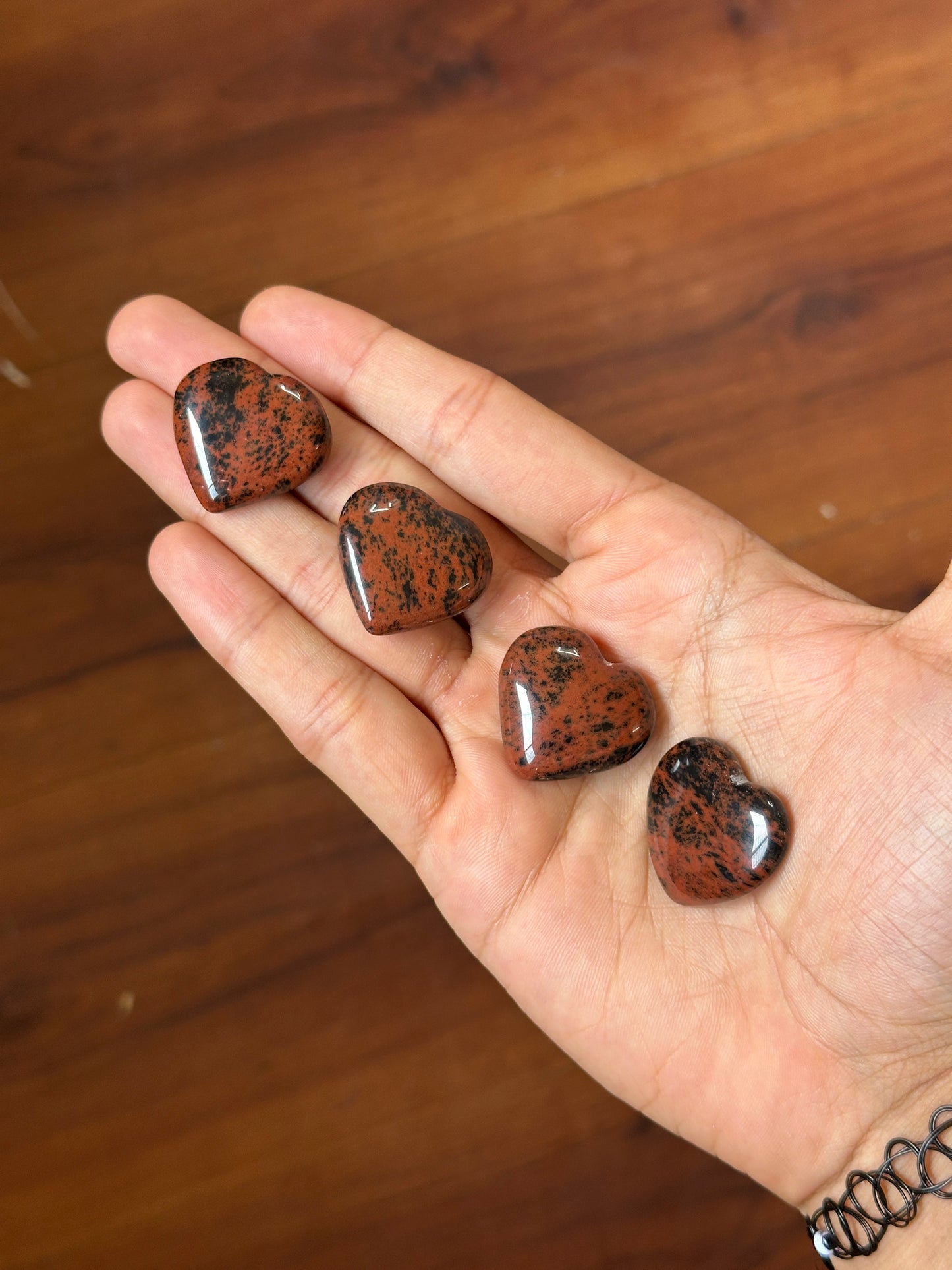 Mini Mahogany Obsidian Hearts image 5