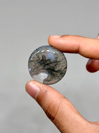 Moss Agate Flat Stone