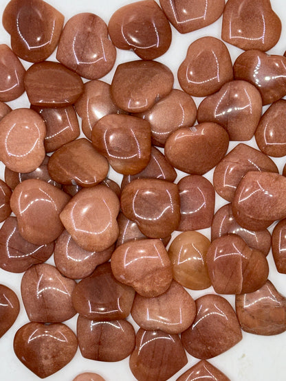 Mini Peach Moonstone Hearts image 3