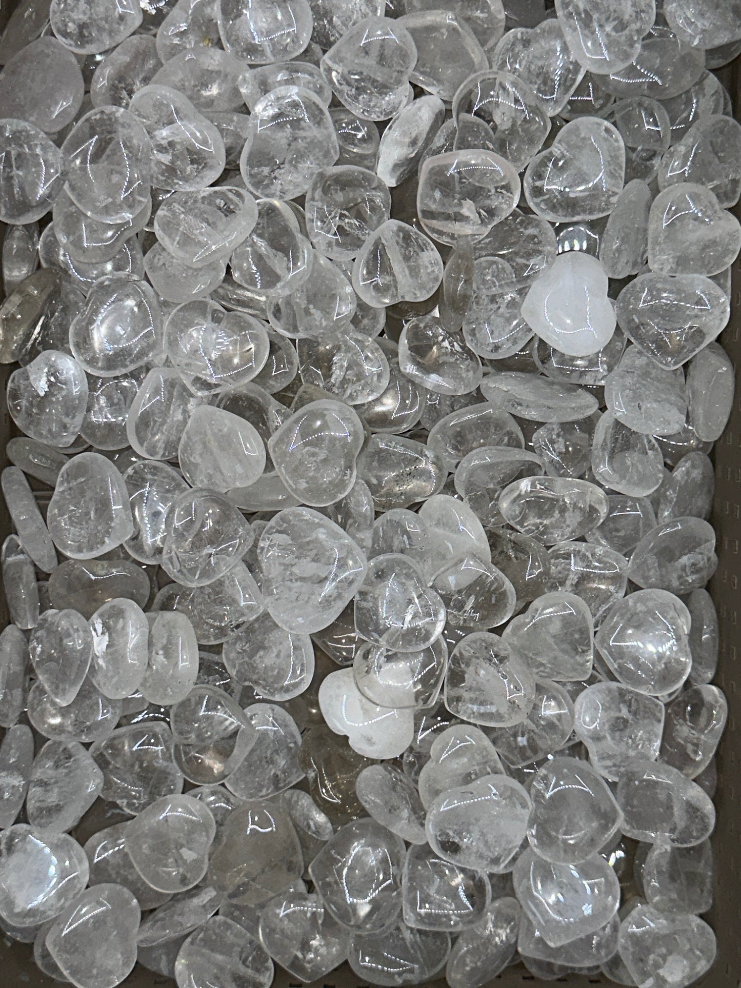 Mini Clear Quartz Hearts image 8