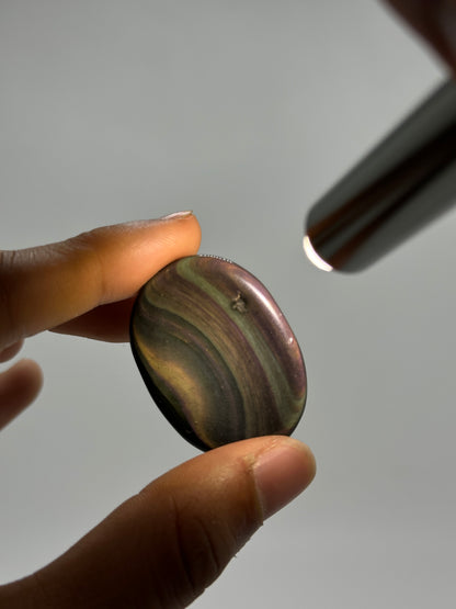 Rainbow Obsidian Worry Stones image 5